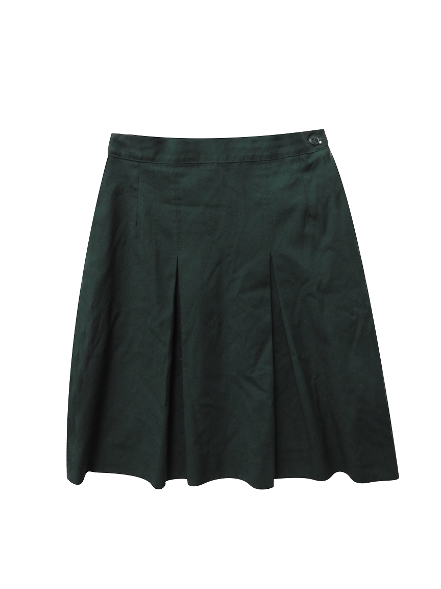 RANDWICK GIRLS - SKIRT BOTTLE GREEN PLEATED SENIOR - Wileys Uniforms